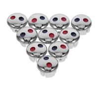 FONDOTIN 10pcs Faucet Handle Temperature Markers Hot and Cold Water Indicator Buttons Red Blue Abs Caps Replacement Parts for Kitchen and Bathroom Faucets Easy Installation