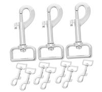 FONDOTIN 10Pcs Heavy Duty Dog Leash Clasp Buckles Swivel Snap Hooks Pet Collar Connectors for Leashes Ropes Chains Wear-resistant Multi-purpose Use