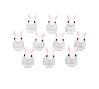 FONDOTIN 10pcs Little White Rabbit Ornaments for Miniature House Bonsai Craft Garden Landscape Diy Featuring Mini Rabbit Craft Decor and Micro Landscape Ornament for Creative Bunny Castle s