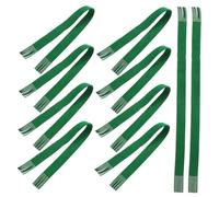 FONDOTIN 10pcs Mini Christmas Scarves Green Double-Sided Flocked Fabric Tiny Doll Wine Bottle Accessories Decorative Versatile for Holiday Decor