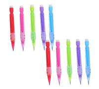 FONDOTIN 10pcs Mini Mechanical Pencils with Built in Eraser Pastel Colored Automatic Pencils for School Office Home Writing Drawing Sketching Plastic Body and Comfortable Grip
