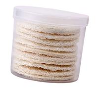 FONDOTIN 10pcs Natural Loofah Facial Pads Makeup Remover Puff Exfoliating Soft Deep Cleansing Pore Detox for Sensitive Skin