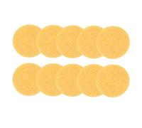 FONDOTIN 10pcs Natural Wood Pulp Makeup Removal Facial Cleaning Sponges for All Skin Types Deep Pore Cleansing and Stubborn Makeup Removal Yellow