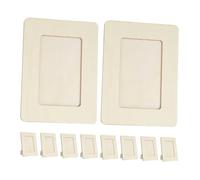 FONDOTIN 10pcs Natural Wooden Picture Frames DIY Craft Photo Holders Paintable Wood Frames for Art Projects Family Memories Home Decor