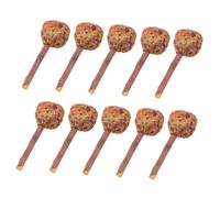 FONDOTIN 10pcs Pet Teething Stick for Rabbit Hamster Small Pets Natural Apple Chew Biting Stick Molar Prop for Puppy Teething Toy