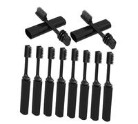 FONDOTIN 10pcs Portable Folding Toothbrush Holder Case Compact Travel Toothbrush for School Camping Business Trips and Vacations Soft Bristles Sleek Travel-Friendly