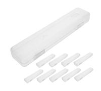 FONDOTIN 10pcs Portable Toothbrush Cases with Hanging Loop Transparent Travel Storage Boxes for Toothpaste and Makeup Organizers Nonslip Multipurpose Container for School Outdoor Adventures