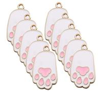 FONDOTIN 10pcs Rabbit Paw Charms Cute Bunny Paw Pendants for Jewelry Making Premium Decorative Accessories for Bracelets and Necklaces Unique DIY Craft Supplies