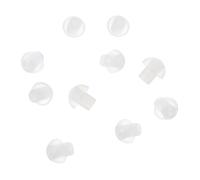 FONDOTIN 10pcs Replacement Mushroom Ear Mold Ear Tips for Two Way Radio Coil Tube Earpieces Transparent Comfortable Fit for Motorola Acoustic Tube Headsets