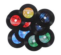 FONDOTIN 10pcs Retro Vinyl Record Wall Stickers Vintage Music Decor for Living Disco Party Adhesive Decorative Decals for Home and Classroom