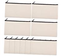 FONDOTIN 10pcs Sublimation Blank Makeup Bags Canvas Pencil Cases Zipper DIY Craft Toiletry Travel Organizer for Students and Artists