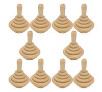 FONDOTIN 10pcs Traditional Wooden Spinning Tops for Unfinished DIY Gyroscope Craft Blanks for Painting Motor Skill Development Stem Learning Montessori Physics School Party Favors