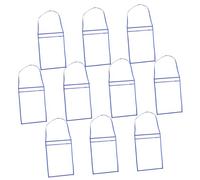 FONDOTIN 10pcs Transparent Dry Erase File Pockets with Hanging Rope Reusable Document Holders for Office School Home Organization Capacity Receipt Organizer Sleeves