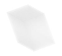 FONDOTIN 10pcs Transparent PVC Sheet Clear Rigid Plastic Film for Frames High Transparency Durability Semi Transparent Frosted Surface for Card Displays and Protecting Artwork