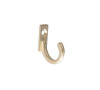 FONDOTIN 10PCS Vintage Single Prong Wall Hooks Mini Retro Coat Hat Hangers for Towels Keys Golden Alloy Small Hanging Hooks for Home Decor