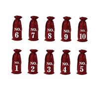 FONDOTIN 10pcs Wine Bottle Bag Set Wine Bag Covers Tags Party Favor Jute Linen