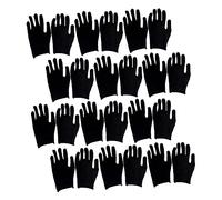 FONDOTIN 12 Pairs Thin Black Cotton Gloves Labour Protection Hand Safety Gloves Comfortable for Men and Women