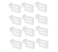 FONDOTIN 12pcs Adjustable Fridge Side Door Divider Clips Refrigerator Drawer Food Partition Board Storage Organizer for Kitchen Fridge Door
