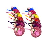 FONDOTIN 12Pcs Adjustable Strap Chicken Hats for Small Pets - Funny Mini Caps for Hens, Roosters, Ducks, and Birds - Pet Headwear Accessories for Halloween and Farm Theme Costumes