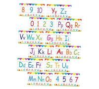 FONDOTIN 12pcs Alphabet Flash Cards for Classroom Wall Abc Line Posters for Preschool Kindergarten Elementary Learning Flexible Teaching Tool for Early Literacy and Visual Engagement