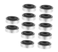 FONDOTIN 12pcs Amplifier Machine Feet Pads and Chassis Base Isolation Pads for Audio Speaker Silver 48x15mm for Hifi Amplifier Equipment and Audio Devices
