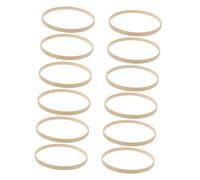 FONDOTIN 12pcs Bamboo Dream Catcher Rings Smooth Round DIY Craft Hoops for Handmaking Windchimes Wreaths Mandalas Embroidery Frame