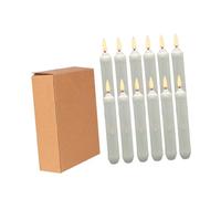 FONDOTIN 12pcs Battery Operated LED Flameless Taper Candles Lightweight Decorative Candle Lights for Safe Ambient Lighting in Home Festival Wedding Settings