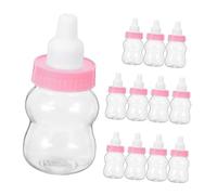 FONDOTIN 12pcs Bottle Candy Containers Set for Shower Decorations and Birthday Party Favors Plastic Pet Material Adorable Keepsake Candy Boxes for Celebrations