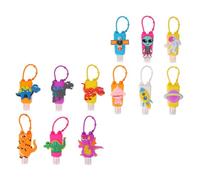 FONDOTIN 12pcs Cartoon Silicone Sleeve Bottles Travel Refillable Lotion Containers for Hand Shampoo Body Wash Essential Oils Portable and Leak-resistant Random Color