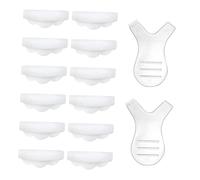 FONDOTIN 12pcs Eyelash Perming Curler Pads Includes Y Eyelash Brushes Durable Silicone Makeup Tool for Natural Curly Lashes for All Eye Shapes