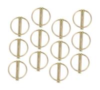 FONDOTIN 12pcs Heavy Duty Linch Pins with Rings Zinc Plated Safety Pins for Farm Tractors Trailers Mowers Bulk Assortment Kit High Load Capacity Easy Installation