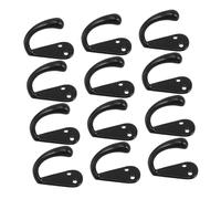 FONDOTIN 12pcs Metal Coat Hooks Heavy Duty Wall Mounted Hangers for Coats Hats Bags Sleek Modern Design with Chic Finish for Home Bathroom Entryway Organization