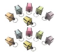 FONDOTIN 12pcs Small Luminous Resin Lanterns for DIY Crafts Glow in the Dark Decorative Charms with 6 Colors, Compact Night Light Decor for Photography Props and Creative Scene Layout