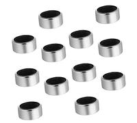FONDOTIN 12Pcs Stainless Steel Wine Drip Stop Rings Wine Bottle Collar Protects Labels Prevents Leaks Decorative for Home Bar Restaurant Hotel