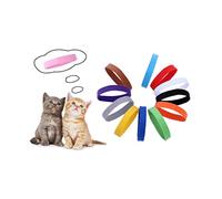FONDOTIN 15Pcs Adjustable Double Sided Pet Identity Collars Colors Adhesive Id Bands for Puppy Identification S Comfortable Non Itchy Design