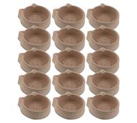 FONDOTIN 15pcs Disposable Pet Feeding Bowls Paper Dog Food Bowls for Small Pets Non Drip Water Dish for Puppy Outdoor Travel and Parties