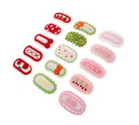 FONDOTIN 15pcs Knit Flower Hair Clips for Handmade Crochet Snap Barrettes with Strong Grip Soft Woolen Yarn Hairpin Accessories for Holidays Birthdays and Everyday Use
