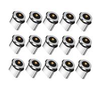 FONDOTIN 15pcs USB Type C Magnetic Connector Tips Rotating Aluminum Magnetic Adapter Heads for Fast Charging Compatible with USB C Phones and Tablets for Stable Connection