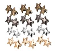 FONDOTIN 16 Pairs Adjustable Waist Tightener Clips for Jeans No Sew Star Design Button Pins for Loose Pants Skirts and Dresses Reusable Secure Fit for Denim and Rigid Fabrics Easy to Use