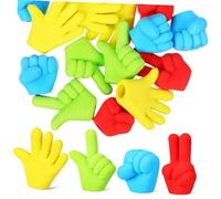 FONDOTIN 16pcs Creative Pencil Erasers for Office and School Small Novelty Eraser Tops in Various Fun Shapes and Colors Soft Multipack Suitable for Standard Pencils and Drawing Correction