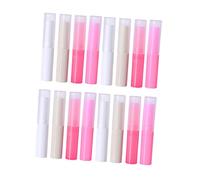 FONDOTIN 16pcs Lip Balm Tubes Set Durable Plastic Empty Lipstick Containers for DIY Lip Gloss and Balm Beige White Pink Red Reusable Cosmetic Jars