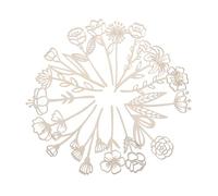 FONDOTIN 16pcs Rustic Wooden Flower Cutout Signs for DIY Crafts Blank Wildflower Stem Wood Decorations Laser-Cut Floral Wall Art for Home Weddings and Party Decor