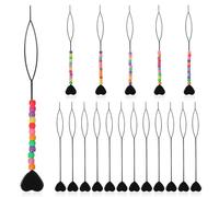 FONDOTIN 18 Pcs Quick Beaders Hair Braids Styling Tools with Beads and Non-beaded Pins Ponytail Styling Tool for Women for Glamorous Hairstyles