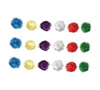 FONDOTIN 18pcs Cat Tinsel Bite-resistant Teaser Toy for Active Play Random Colors for Cats to Chase Chew and Reduce Stress