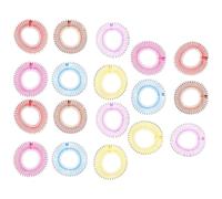 FONDOTIN 18pcs Stretchy Circular Comb Hairband Elastic Plastic Hair Holder for Women and Soft Flexible Hair Clips with Spring Mechanism No Crease Vintage Bun Maker for Daily Styling