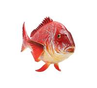 FONDOTIN 1pc Artificial Model Solid Simulated Red Grouper Fish Tank Ornament Mini Fish Tank Marine Animal Decor