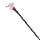 FONDOTIN 1Pc Chic Retro Flower Shaped Hairpin for Women Elegant Dark Red Chinese Style Hair Accessories Unique Design for Daily Wear Performances for Friends Family
