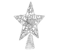 FONDOTIN 1pc Iron Star Tree Topper Christmas Decoration Five-pointed Star for Festive Xmas Tree Decor Unique Holiday Ornament for Cozy Atmosphere and Use