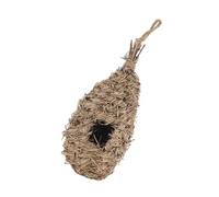 FONDOTIN 1Pc Oval Shaped Woven Bird Nest Decorative Hanging Nest for Birds Creative Pet Supply Rustic Style Birdhouse Garden Decor for Bird Lovers and Nature Enthusiasts