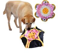 FONDOTIN 1pc Pet Sniff Smell Pad for Dogs and Cats Slow Training Mat Educational Feeding Cushion White Yellow Sniffing Skills Easy to Clean Reduces Litter Picking